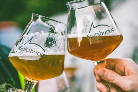 Bierproben der Spitzbuckel Brauwerkstatt Bäuerle 